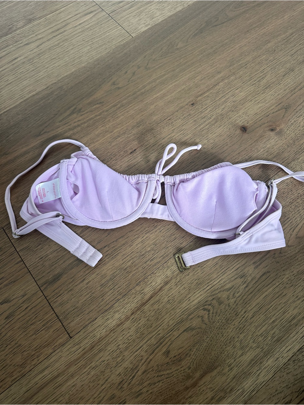 Light Pink Ruched Bikini Top - Picture 2 of 2